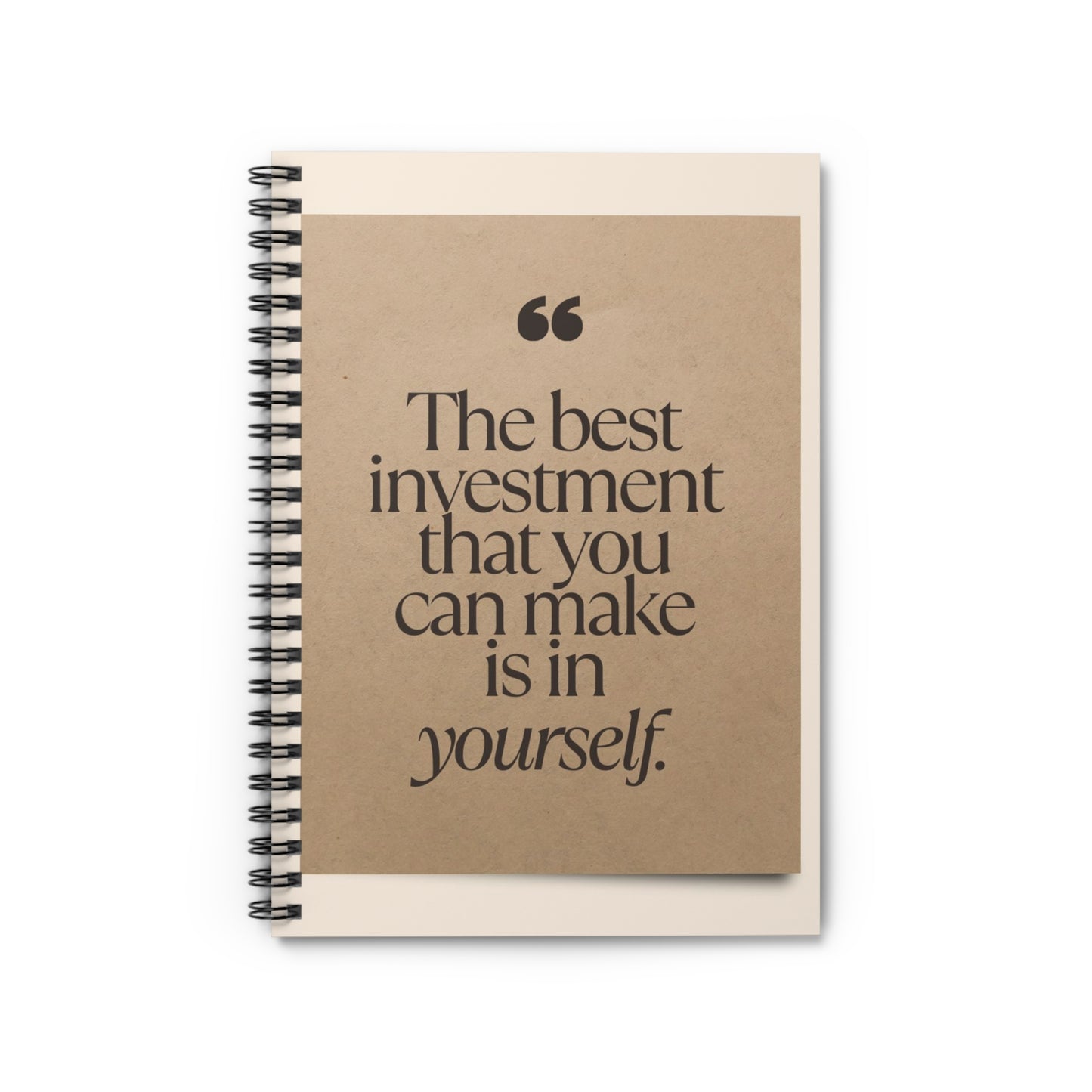 The Best Investment You Can Make Is In Yourself – Lined Notebook | Success Club Swag